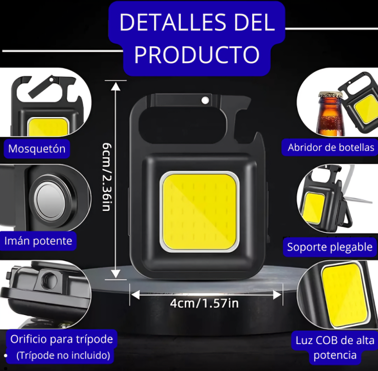 MINI LINTERNA LED DE EMERGENCIA 2x1